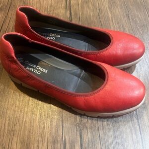 Green Cross By Saydo Loafers Arch Support And Comfort Size 7 Red